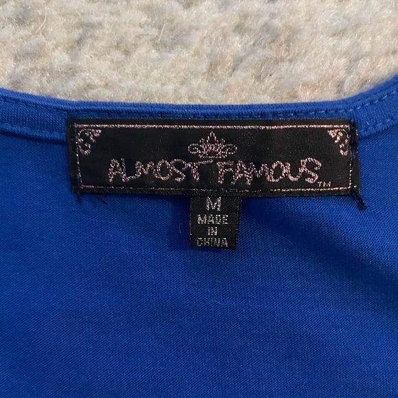 Women’s Blue Decorative Tank Top - Picture 3 of 3